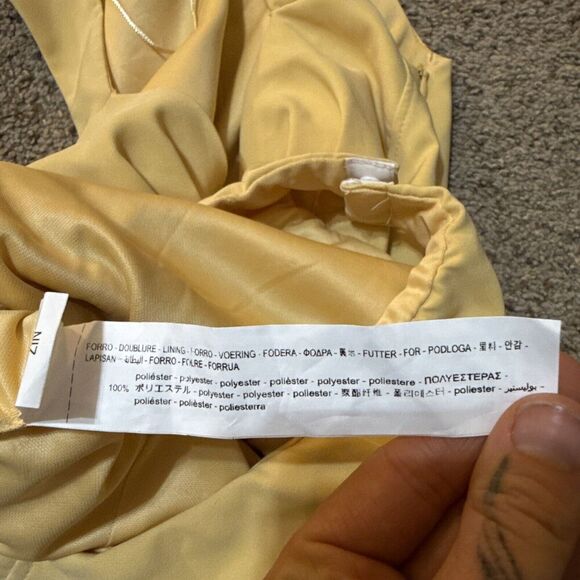 Zara Womens Metal Pastel Race Chic Luxury Piece Bodysuit Yellow Size XS 8605/318 - Picture 10 of 16